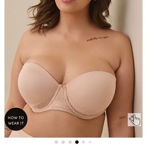 Torrid 40B Push Up Bra Strapless option NEW with tags NWT